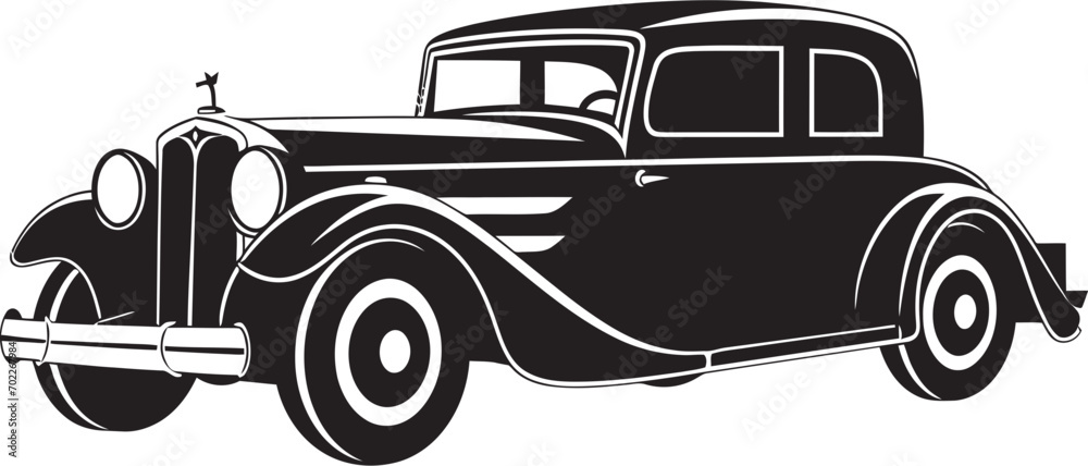Vintage Charm Black Emblem Vintage Car Classic Splendor Vintage Logo Icon