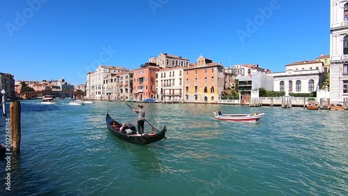 Gondola in Venice , Italy  photo