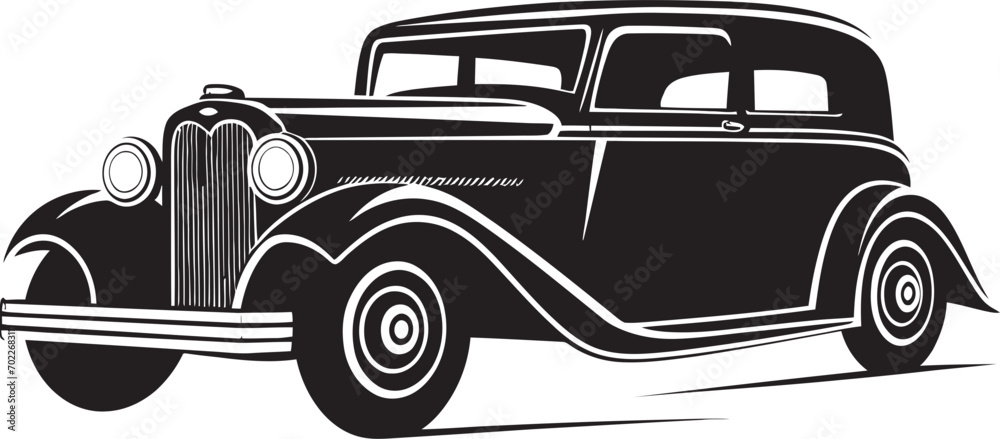 Retro Heritage Vintage Emblem Design Elegant Journey Black Logo Car