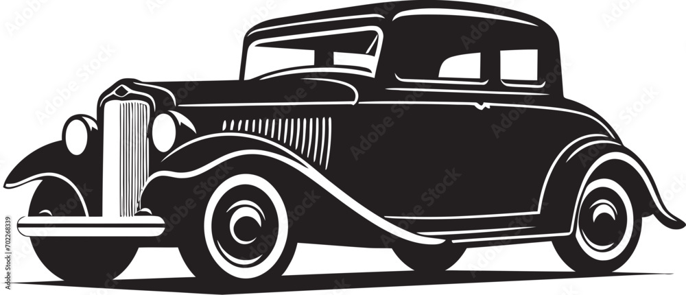 Vintage Charm Black Car Emblem Antique Swirls Filigree Emblem Icon