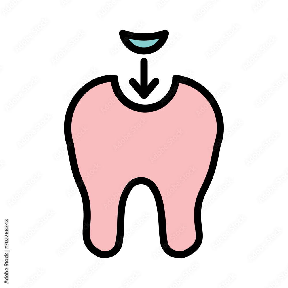 Care Decay Dental Filled Outline Icon Care Decay Dental Filled Outline Icon