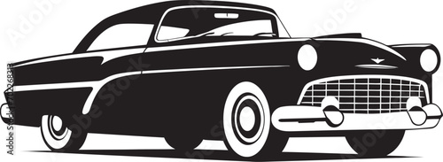 Vintage Radiance Car Emblem Icon Classic Elegance Black Vintage Car