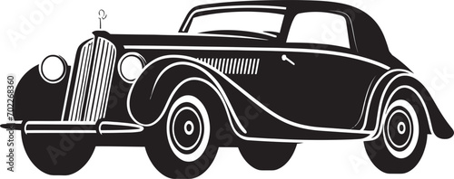 Heritage Wheels Vintage Car Logo Retro Classics Black Car Icon