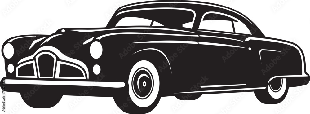 Ride Through Time Black Vintage Design Legacy Wheels Vintage Car Emblem