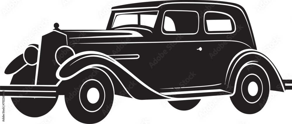 Legacy Wheels Vintage Car Emblem Reviving Tradition Black Car Icon