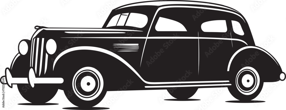 Classic Heritage Car Emblem Icon Nostalgic Icons Black Vintage Logo