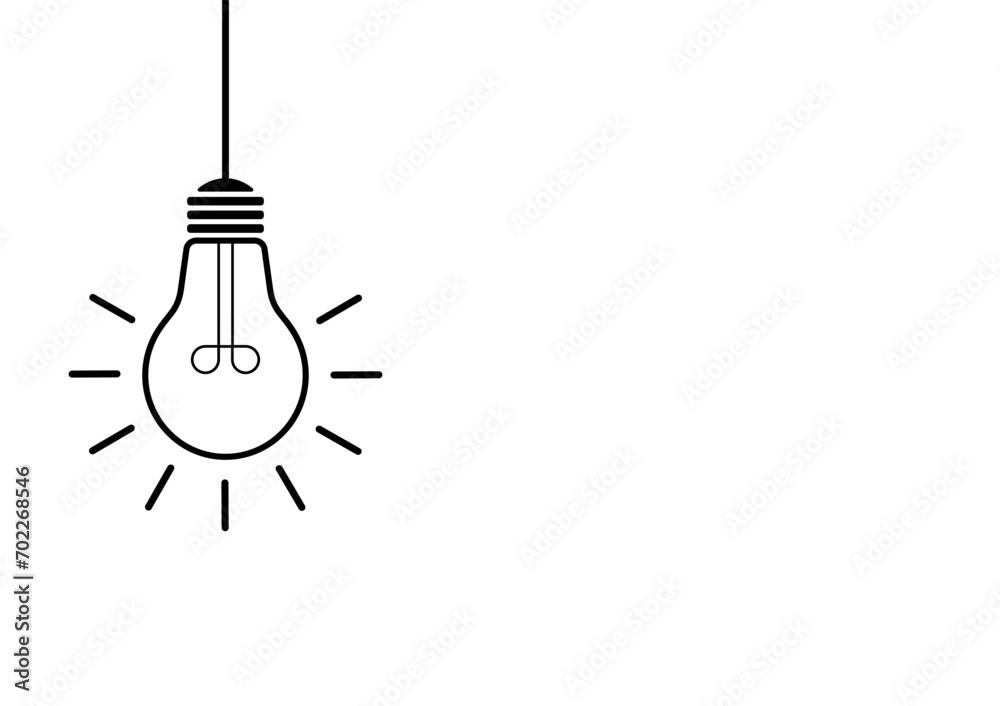 Light Bulb with Idea Concept on White Background. Idea, Innovation, Inspiration and Creativity Concept. Vector Illustration. Light Bulb with Idea Concept on White Background. Idea, Innovation, Inspiration and Creativity Concept. Vector Illustration.