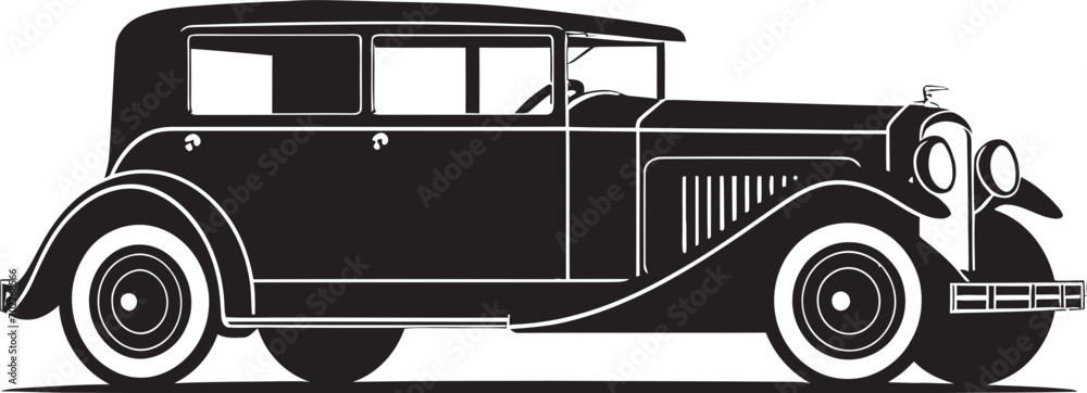 Antique Allure Car Emblem Icon Heritage Wheels Black Vintage Logo