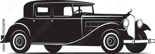 Heritage Wheels Black Vintage Logo Retro Classics Car Logo Design