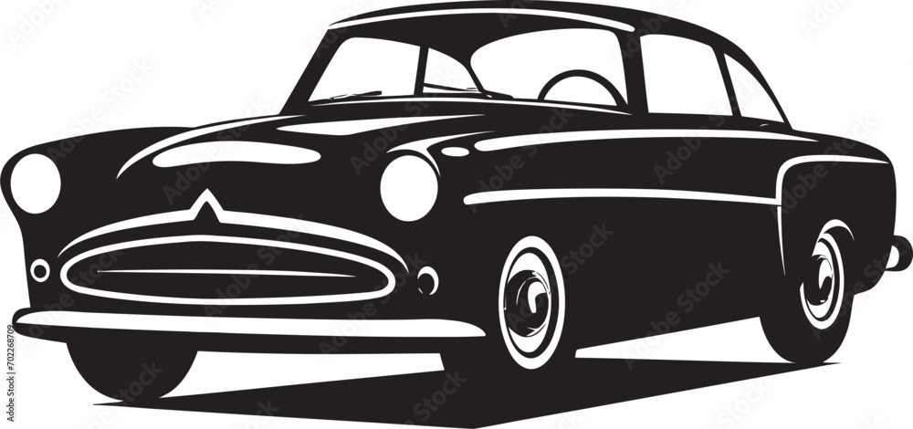 Nostalgic Icons Black Vintage Icon Revived Classics Car Emblem Design