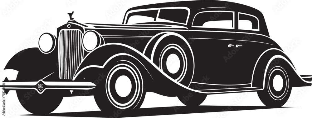 Vintage Drive Car Logo Icon Revived Heritage Black Vintage Emblem