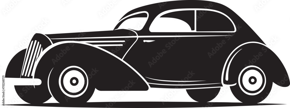 Vintage Legacy Black Car Icon Retro Revival Vintage Logo Design