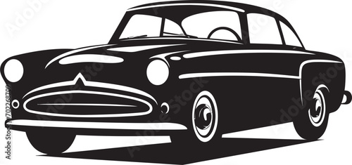 Nostalgic Icons Black Vintage Icon Revived Classics Car Emblem Design