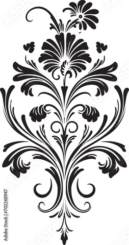 Timeless Intricacies Filigree Logo Ornate Flourish Black Emblem Design