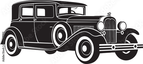 Retro Classics Car Emblem Design Classic Elegance Black Vintage Emblem