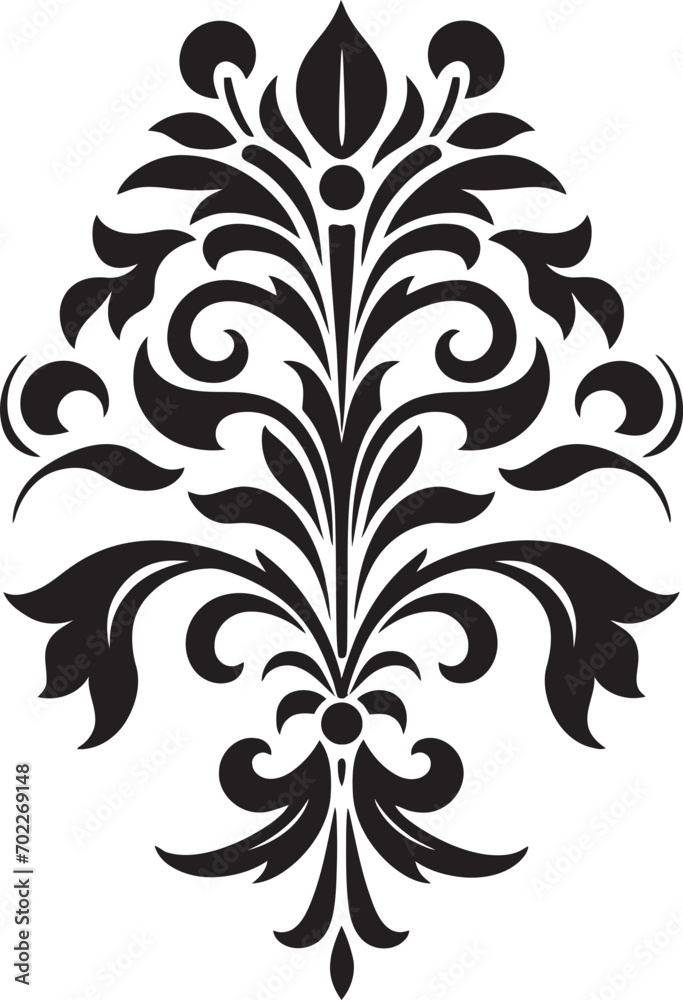Filigree Elegance Vintage Emblem Emblem Antique Detailing Black Logo Filigree