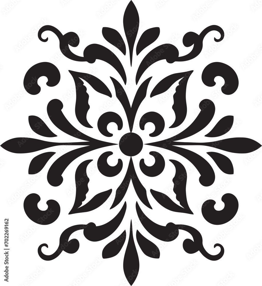 Timeless Opulence Vintage Logo Icon Ornate Charm Black Emblem Design