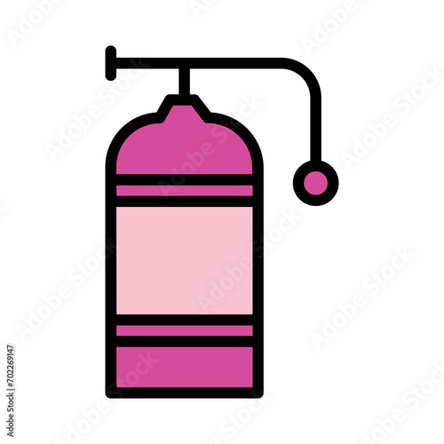Oxygen Diving Tank Filled Outline Icon