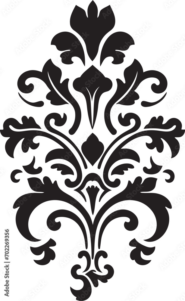 Retro Elegance Black Deco Design Timeless Intricacy Vintage Logo Icon