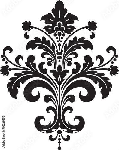 Delicate Mastery Black Emblem Icon Filigree Reverie Vintage Logo Design