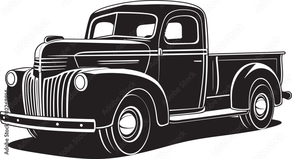 Timeless Treks Black Logo Design Retro Legacy Vintage Pickup Emblem