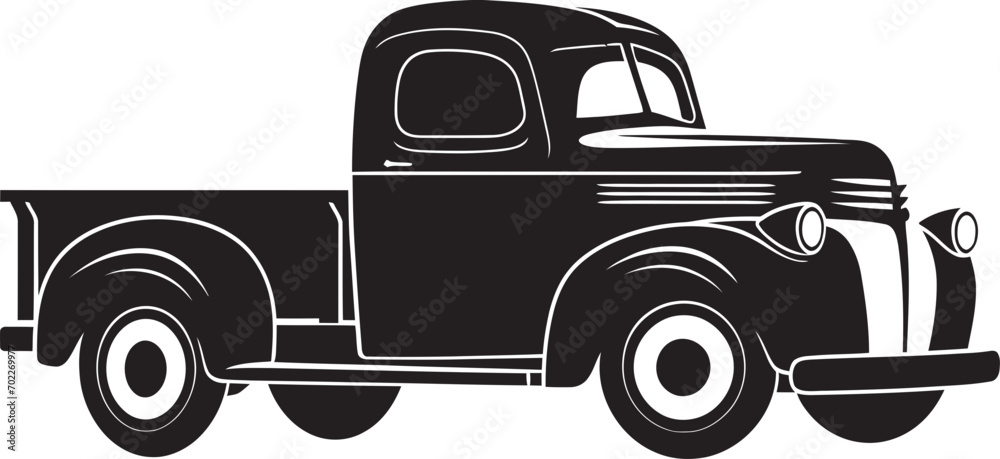 Legacy Wheels Vintage Pickup Design Retro Mover Black Emblem Design