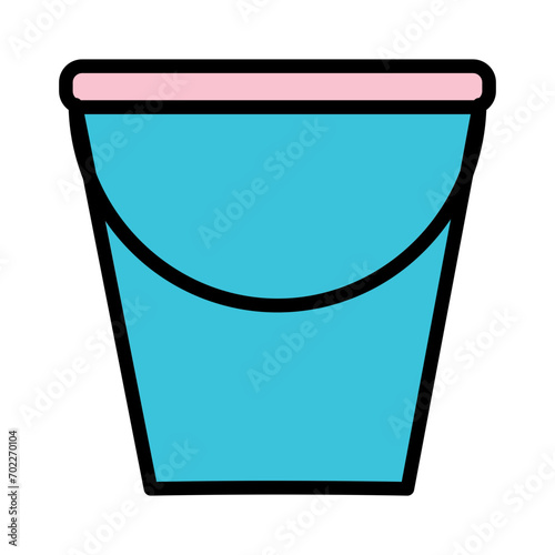 Bucket Farm Pail Filled Outline Icon