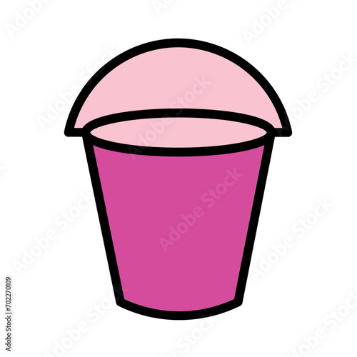 Bucket Farm Pail Filled Outline Icon