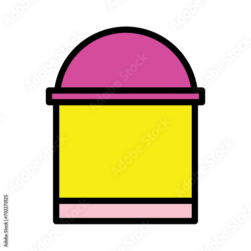 Bucket Farm Pail Filled Outline Icon