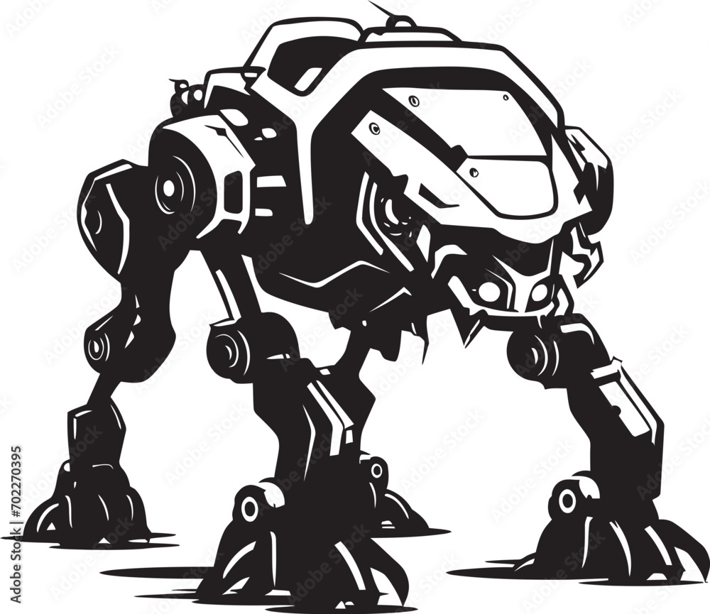 Tech Crusader War Robot Emblem Icon Armored Vanguard Black Icon Design Tech Crusader War Robot Emblem Icon Armored Vanguard Black Icon Design