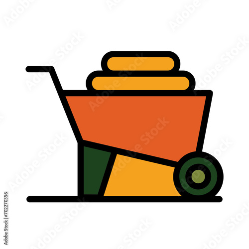 Cart Gardening Trolley Filled Outline Icon