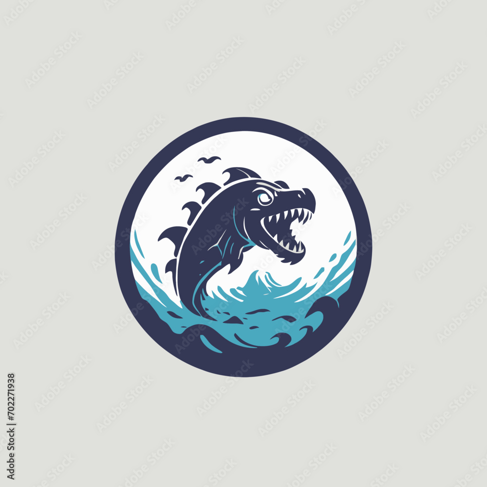 Obraz premium Sea Monster Logo Design EPS format Very Cool