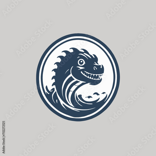 Sea Monster Logo Design EPS format Very Cool