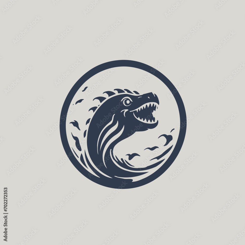 Sea Monster Logo Design EPS format Very Cool Sea Monster Logo Design EPS format Very Cool