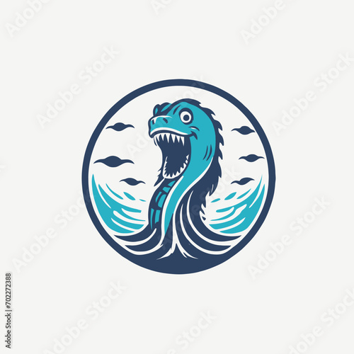 Sea Monster Logo Design EPS format Very Cool