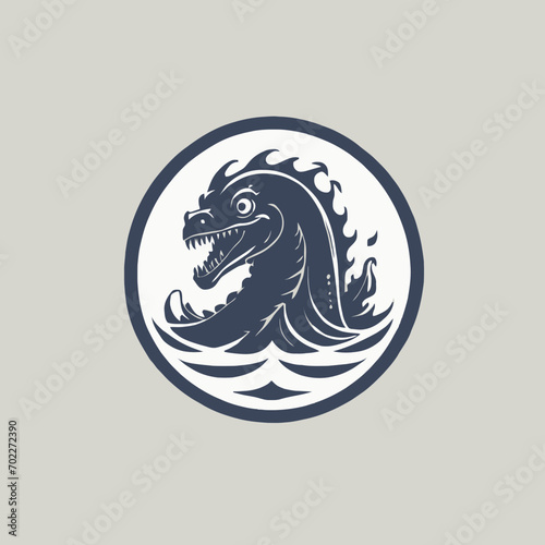 Sea Monster Logo Design EPS format Very Cool