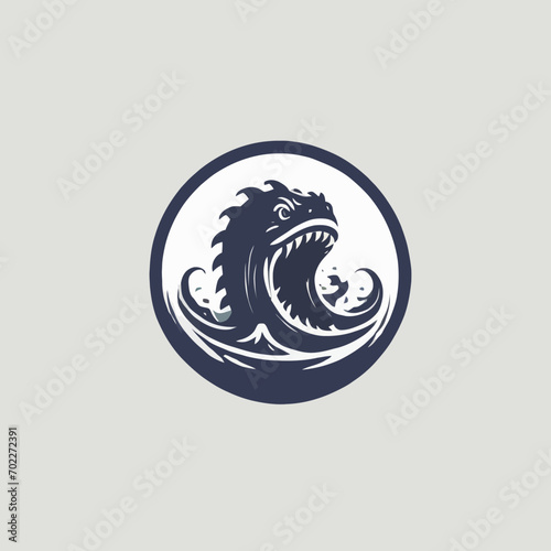Sea Monster Logo Design EPS format Very Cool