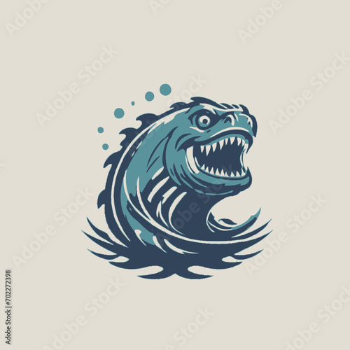 Sea Monster Logo Design EPS format Very Cool