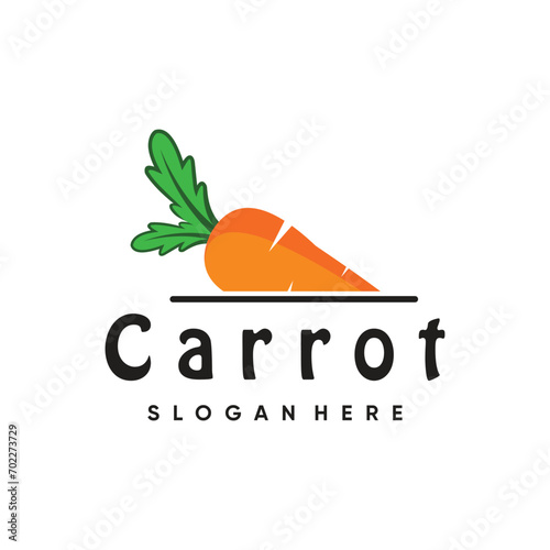Carrot logo design vector with simple creative concept