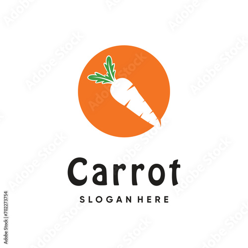 Carrot logo design vector with simple creative concept