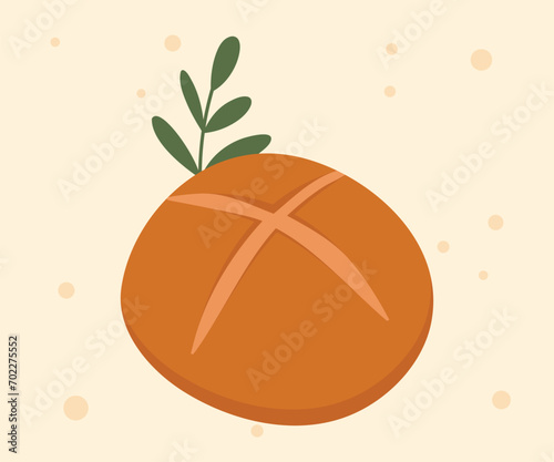 Bread and bakery vector design art. Cute icon of kinds of fresh tasty bread 