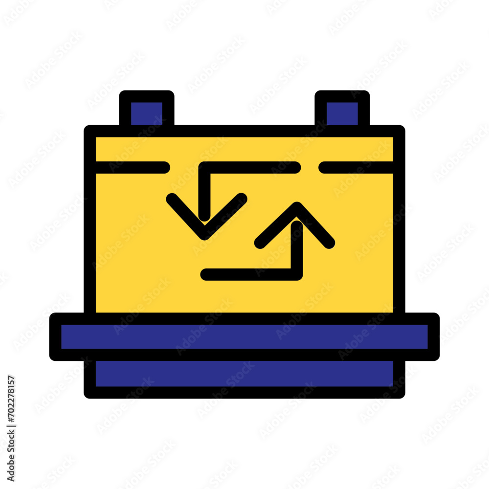 Battery Industry Factory Filled Outline Icon Battery Industry Factory Filled Outline Icon