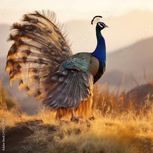 Peacock In the Savana, Generative AI