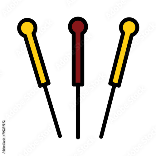 Needle Oriental Medicine Filled Outline Icon