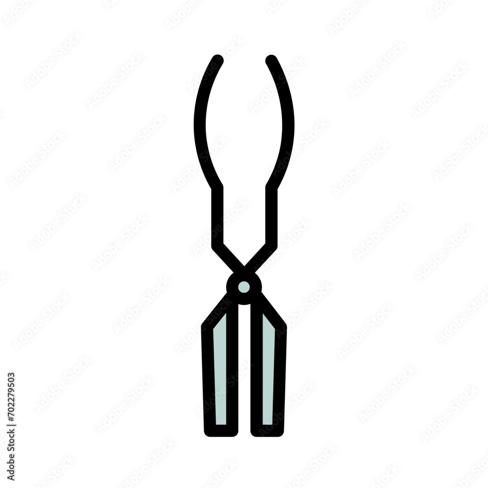 Orceps Medical Equipment Filled Outline Icon Orceps Medical Equipment Filled Outline Icon