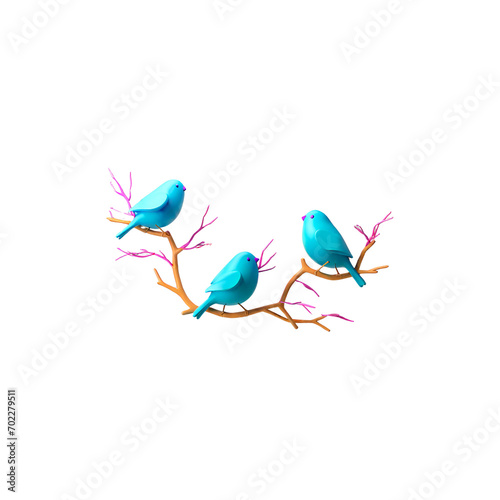 bird on a branch with flowers