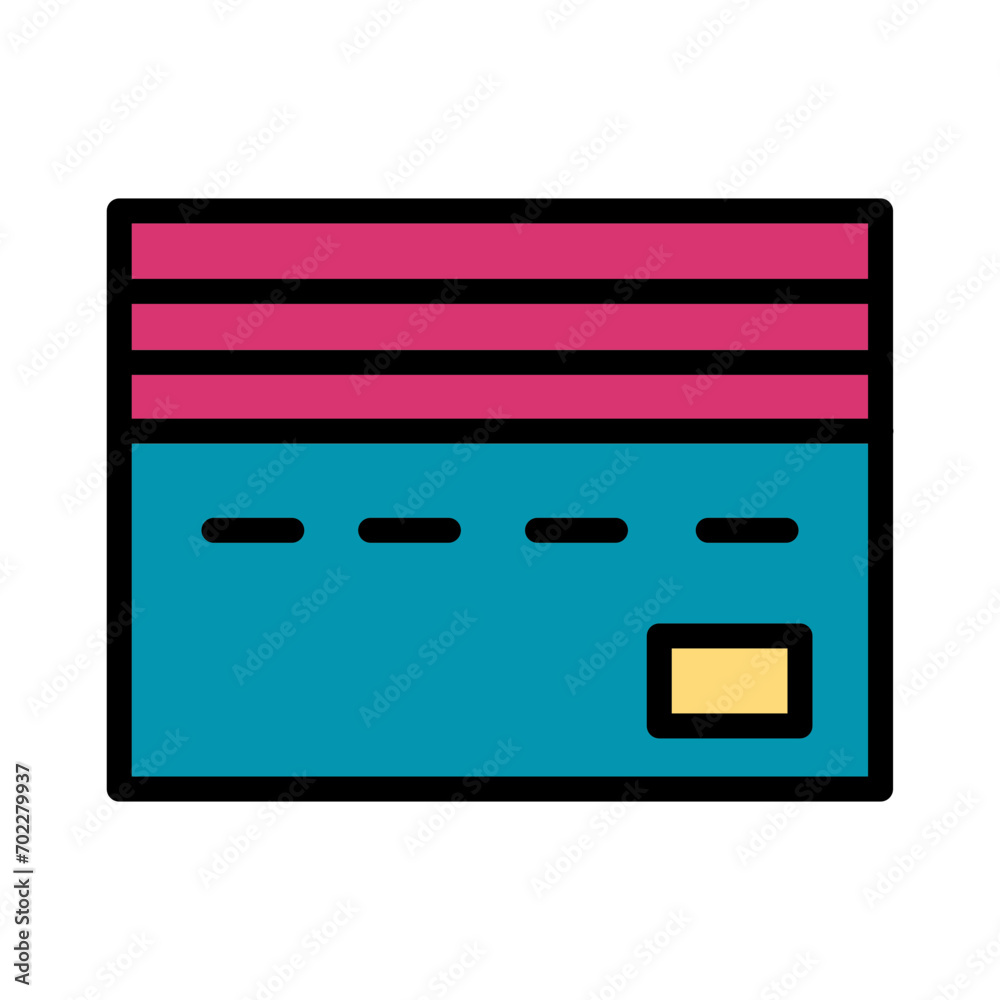 Obraz premium Card Credit Debit Filled Outline Icon