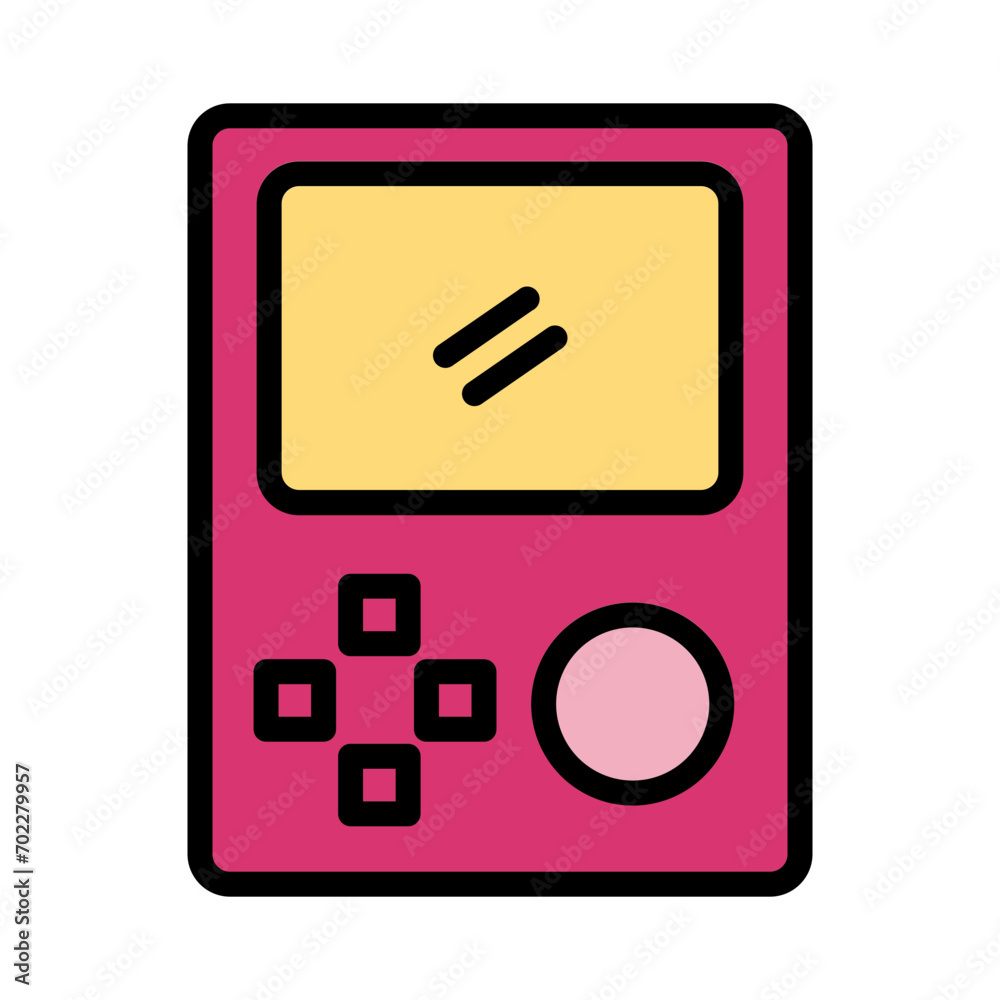 Game Plastic Toy Filled Outline Icon Game Plastic Toy Filled Outline Icon
