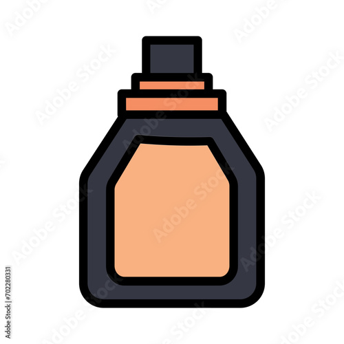 Bottle Plastic Cleaner Filled Outline Icon