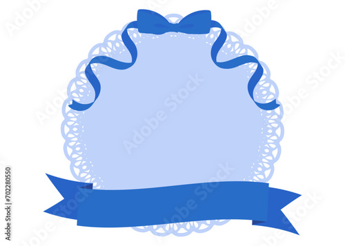 レースとリボンのフレーム